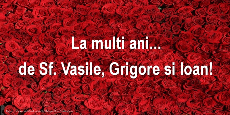 La multi ani... de Sf. Vasile, Grigore si Ioan!