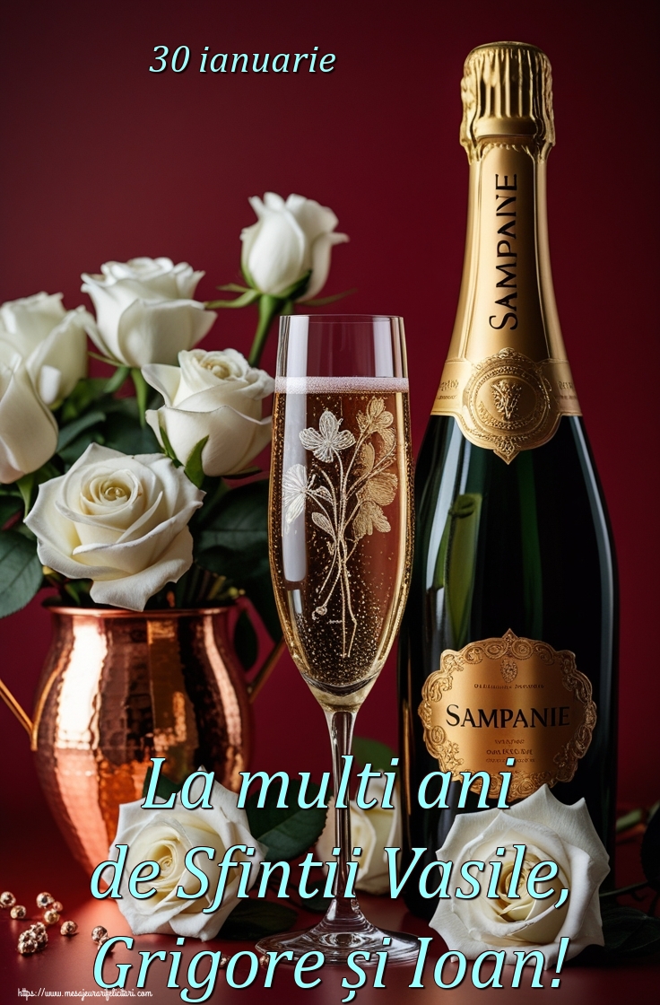 Felicitari de Sfintii Vasile, Grigore si Ioan - 30 ianuarie La multi ani de Sfintii Vasile, Grigore și Ioan! - mesajeurarifelicitari.com