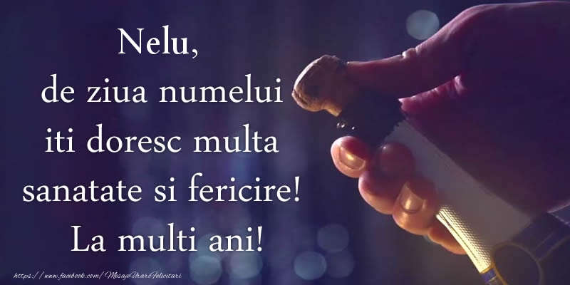 Felicitari de Sfintii Vasile, Grigore si Ioan - Nelu, de ziua numelui iti doresc multa sanatate si fericire! La multi ani! - mesajeurarifelicitari.com