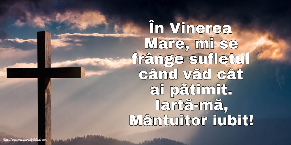 Vinerea Mare Iartă-mă, Mântuitor iubit!