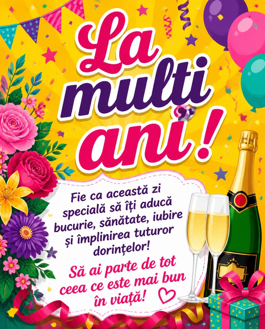 Felicitari de zi de nastere - La multi ani - mesajeurarifelicitari.com