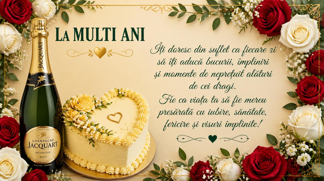 In aceasta zi speciala iti doresc sa gasesti dragoste si fericire in orice lucru si in orice persoana din viata ta!