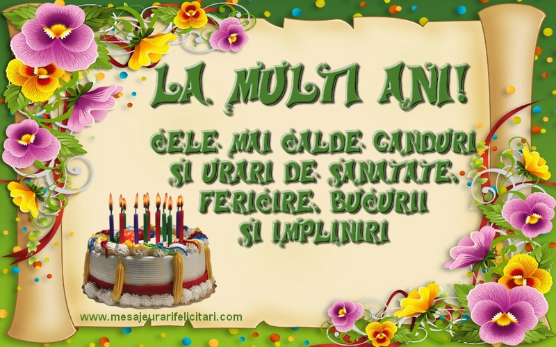 Felicitari de zi de nastere - La multi ani! - mesajeurarifelicitari.com