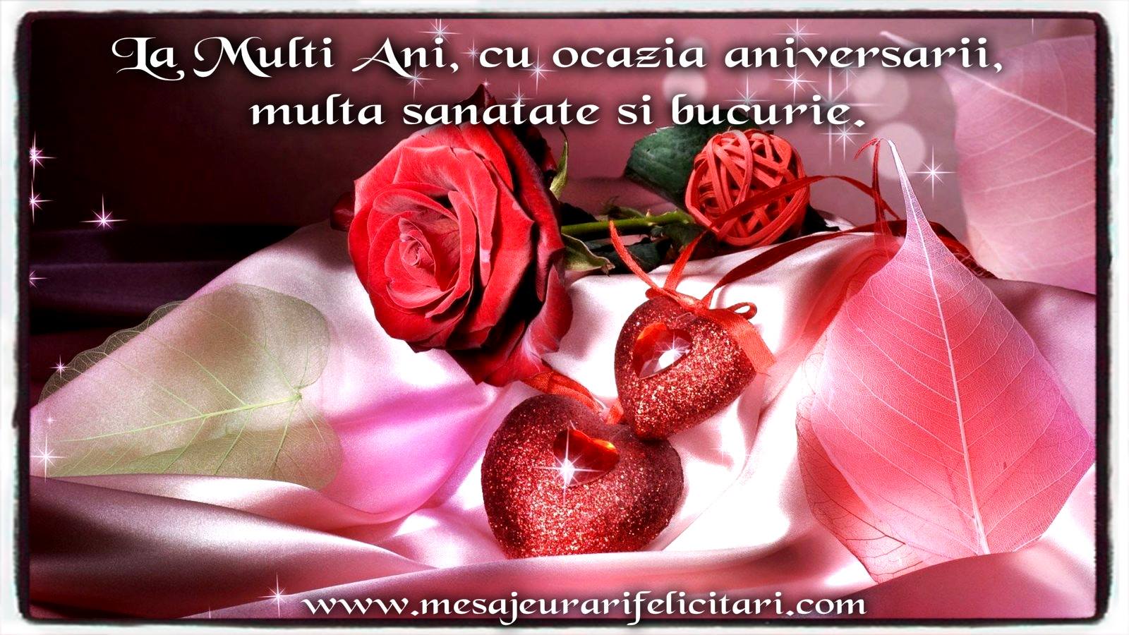 Felicitari de zi de nastere - La multi ani, cu ocazia aniversarii, multa sanatate si bucurie - mesajeurarifelicitari.com
