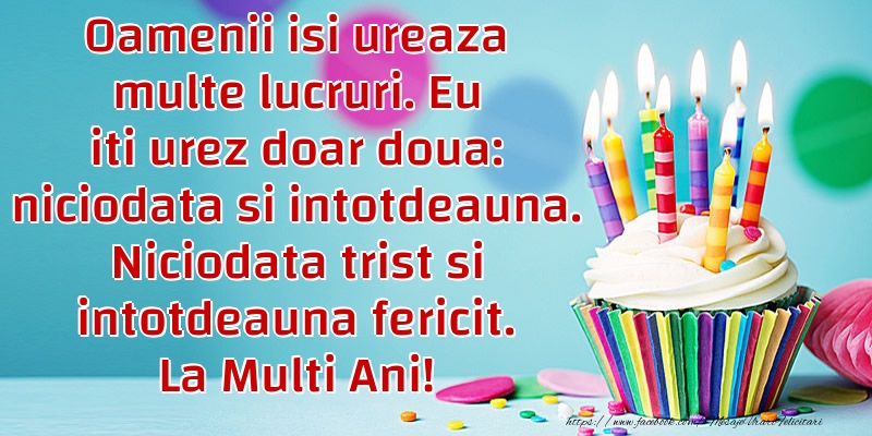 Felicitari de zi de nastere - La Multi Ani! - mesajeurarifelicitari.com