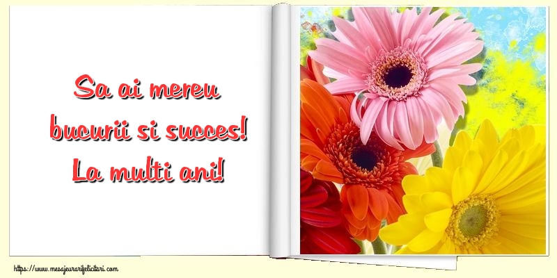 Felicitari de zi de nastere - Sa ai mereu bucurii si succes! La multi ani! - mesajeurarifelicitari.com