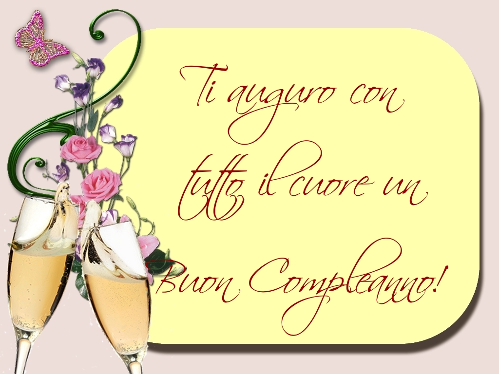 Felicitari de zi de nastere - Ti auguro con tutto il cuore un Buon Compleanno! - mesajeurarifelicitari.com