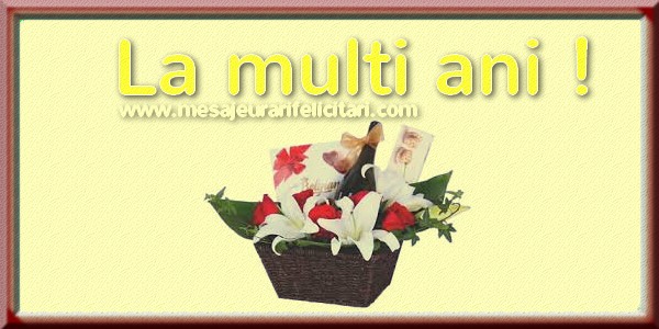 La multi ani!