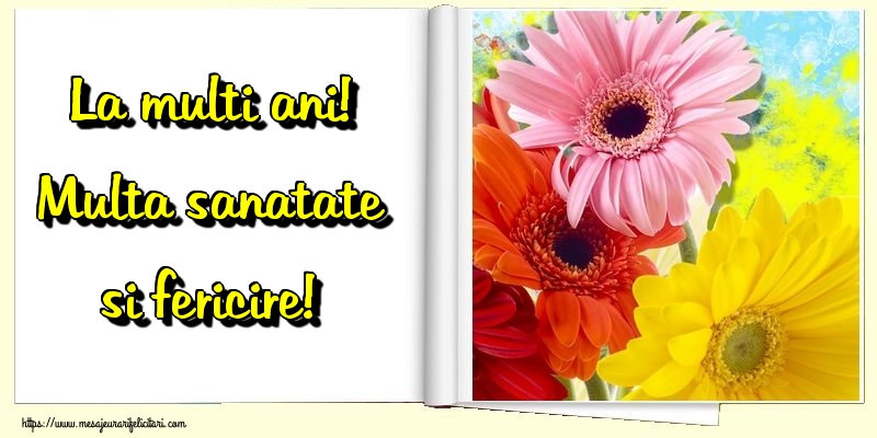 Felicitari de zi de nastere - La multi ani! Multa sanatate si fericire! - mesajeurarifelicitari.com