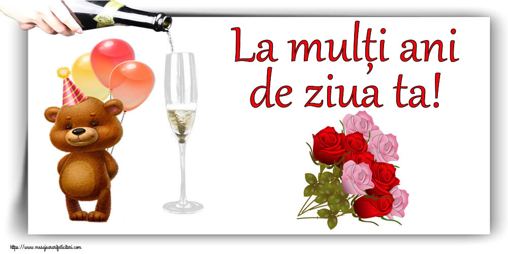 Felicitari de zi de nastere - La mulți ani de ziua ta! ~ nouă trandafiri - mesajeurarifelicitari.com