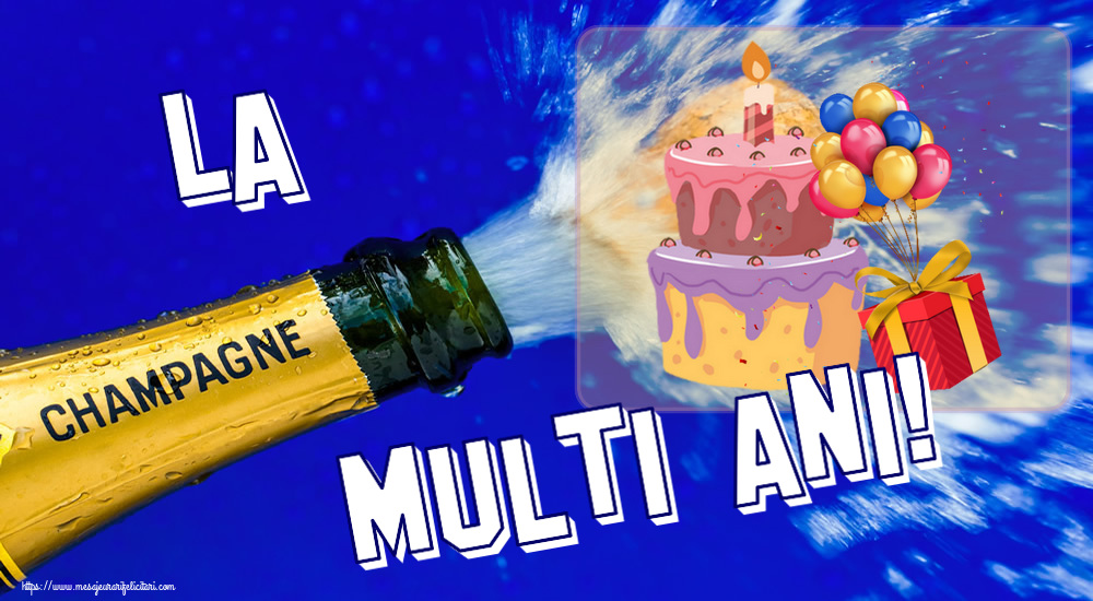 Zi de nastere La multi ani! ~ tort, baloane și confeti
