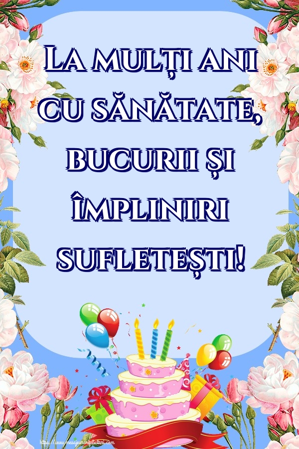Felicitari de zi de nastere - La mulți ani cu sănătate, bucurii și împliniri sufletești! ~ șampanie cu pahar - mesajeurarifelicitari.com