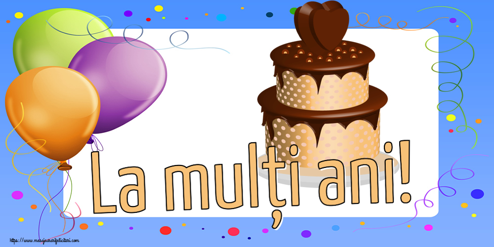 Felicitari de zi de nastere - La mulți ani! ~ tort de ciocolată clipart - mesajeurarifelicitari.com