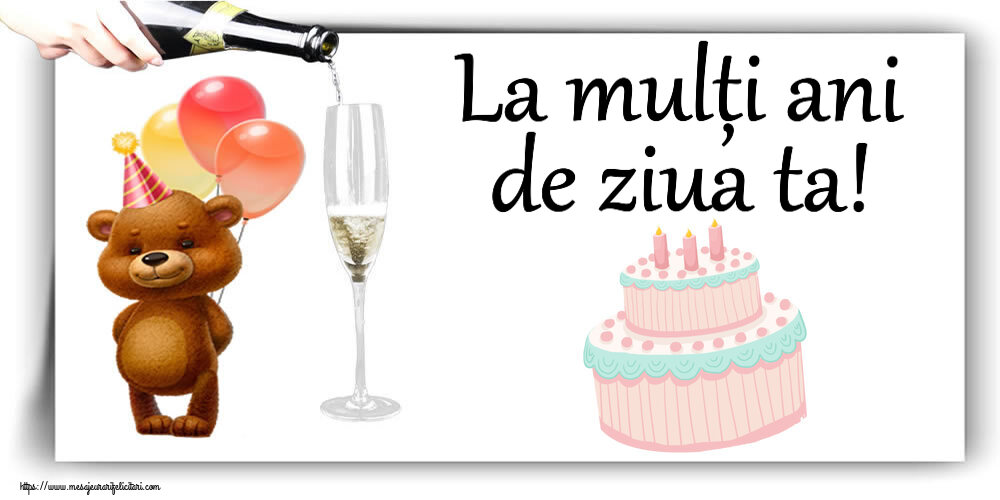 Felicitari de zi de nastere - La mulți ani de ziua ta! ~ tort roz - mesajeurarifelicitari.com