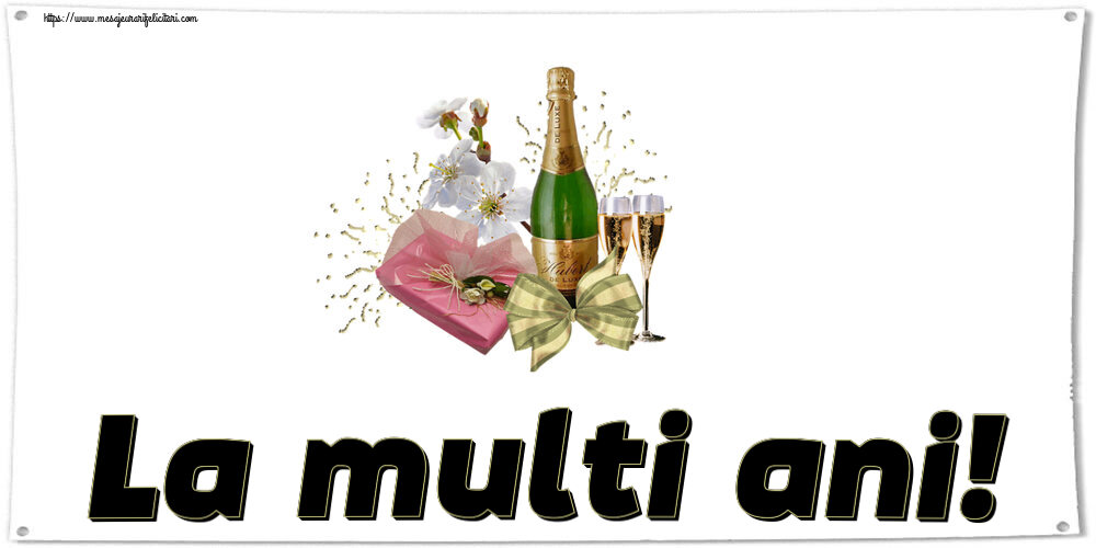 Zi de nastere La multi ani! ~ șampanie, flori și bomboane