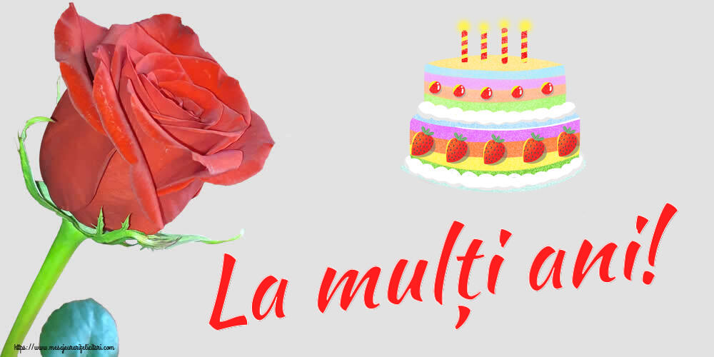 Felicitari de zi de nastere - La mulți ani! ~ desen tort căpșuni - mesajeurarifelicitari.com