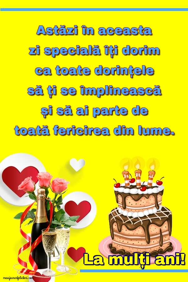Felicitari de zi de nastere - La mulți ani! - mesajeurarifelicitari.com