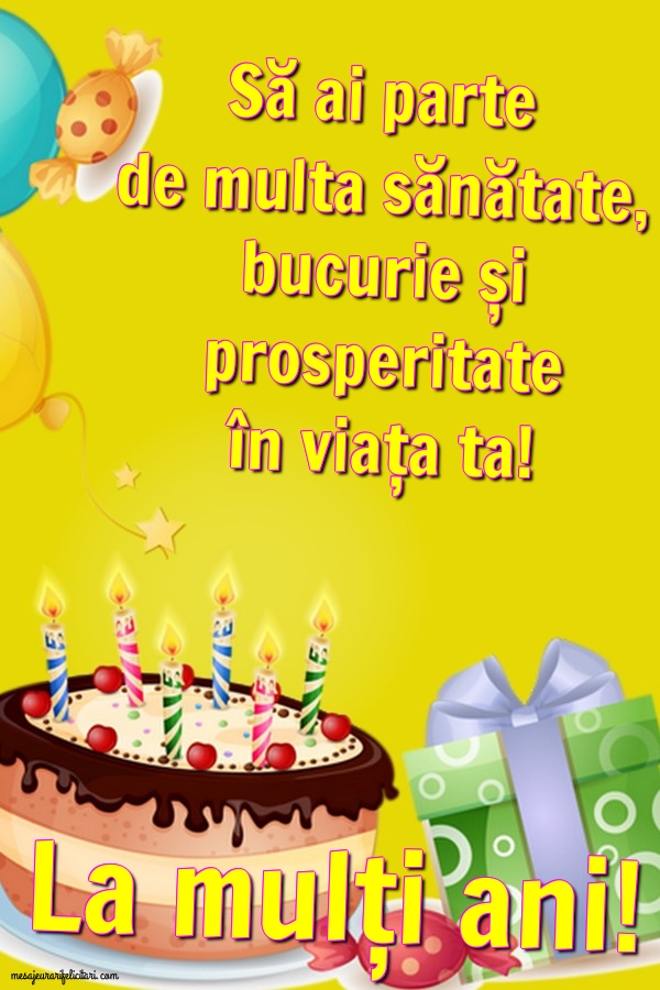 Felicitari de zi de nastere - La mulți ani! - mesajeurarifelicitari.com