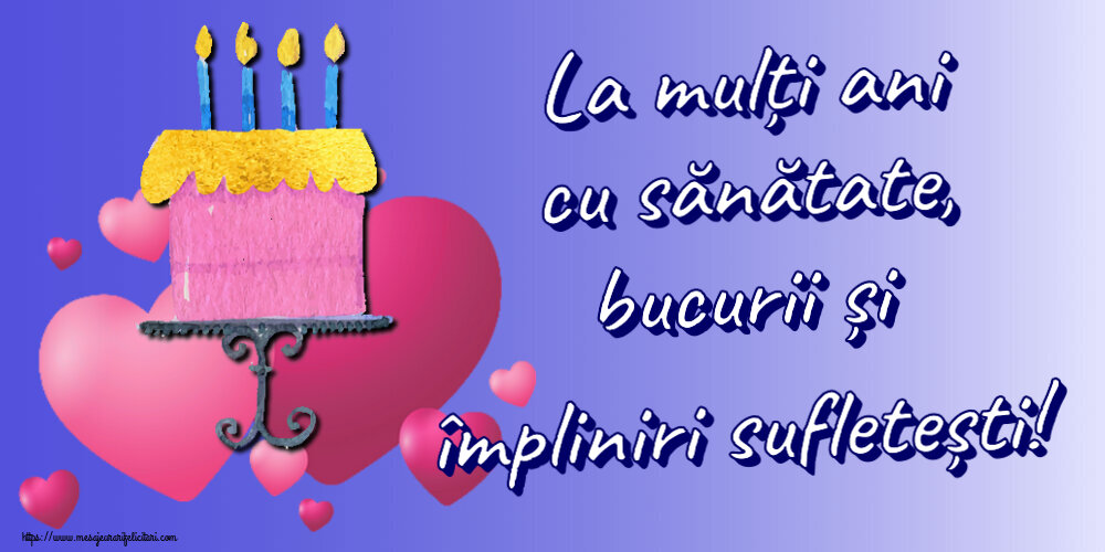 La mulți ani cu sănătate, bucurii și împliniri sufletești! ~ tort cu inimioare roz
