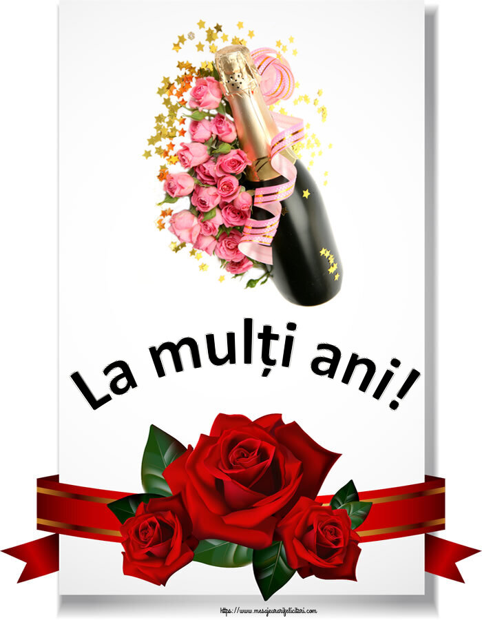 Zi de nastere La mulți ani! ~ aranjament cu șampanie și flori