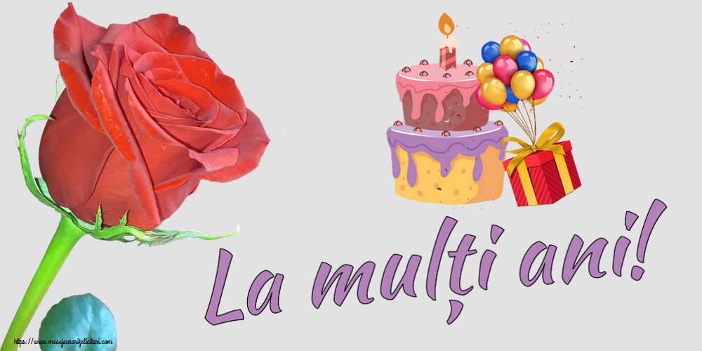 Felicitari de zi de nastere - La mulți ani! ~ tort, baloane și confeti - mesajeurarifelicitari.com