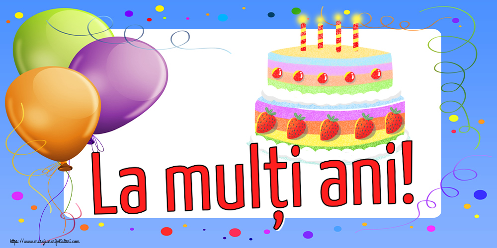 Zi de nastere La mulți ani! ~ desen tort căpșuni