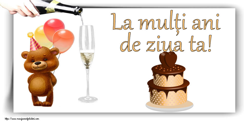 Felicitari de zi de nastere - La mulți ani de ziua ta! ~ tort de ciocolată clipart - mesajeurarifelicitari.com
