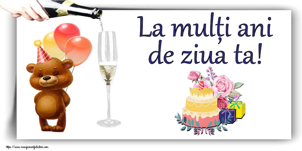Felicitari de zi de nastere cu tort - La mulți ani de ziua ta!