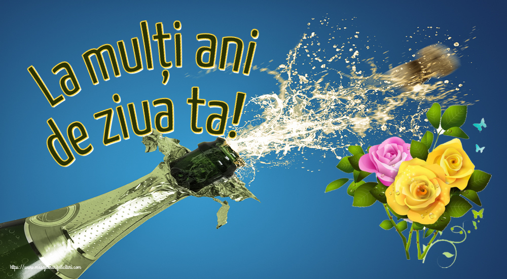 Felicitari de zi de nastere - La mulți ani de ziua ta! ~ trei trandafiri - mesajeurarifelicitari.com