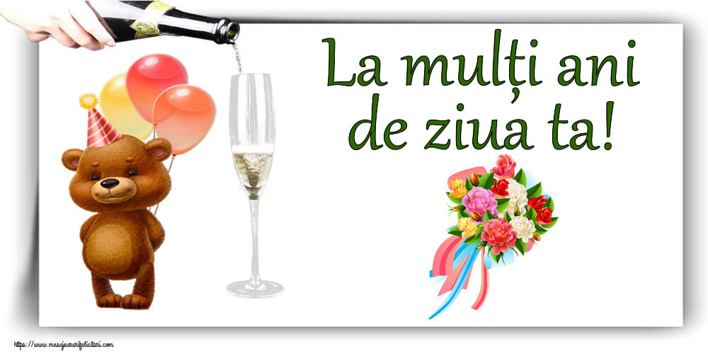 Felicitari de zi de nastere - La mulți ani de ziua ta! ~ buchet de flori multicolor - mesajeurarifelicitari.com