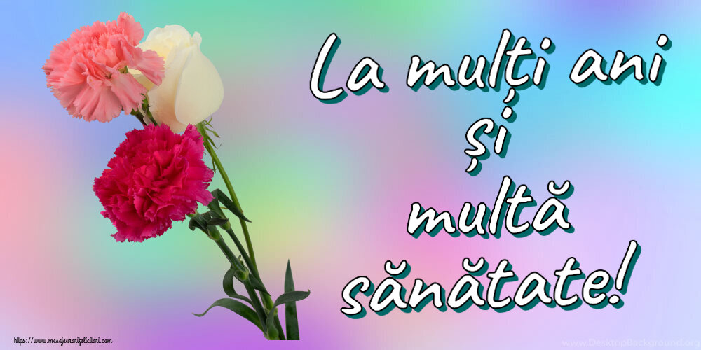 Zi de nastere La mulți ani și multă sănătate! ~ trei garoafe