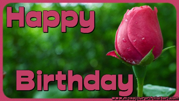 Felicitari de zi de nastere in Engleza - Happy Birthday.