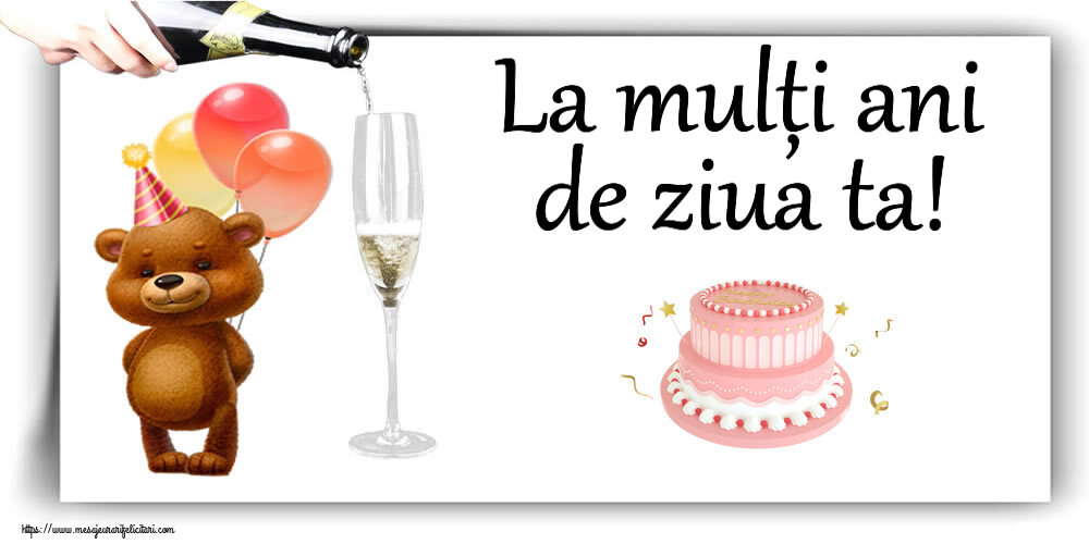 Zi de nastere La mulți ani de ziua ta! ~ tort roz cu Happy Birthday