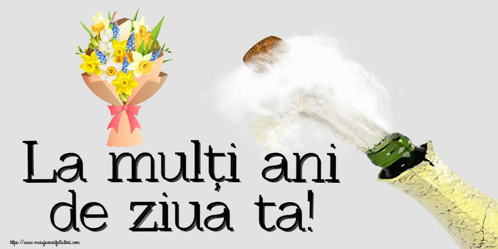 Felicitari de zi de nastere - La mulți ani de ziua ta! ~ flori galbene, albe și albastre - mesajeurarifelicitari.com