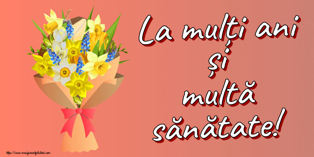 Felicitari de zi de nastere - 🌼🥳 La mulți ani și multă sănătate! ~ flori galbene, albe și albastre - mesajeurarifelicitari.com