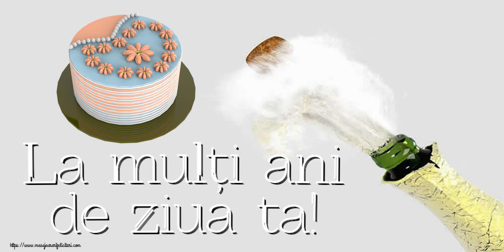 Zi de nastere La mulți ani de ziua ta! ~ tort cu floricele