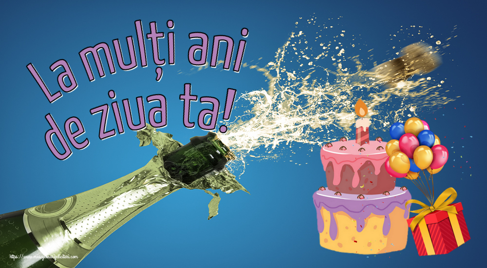 La mulți ani de ziua ta! ~ tort, baloane și confeti