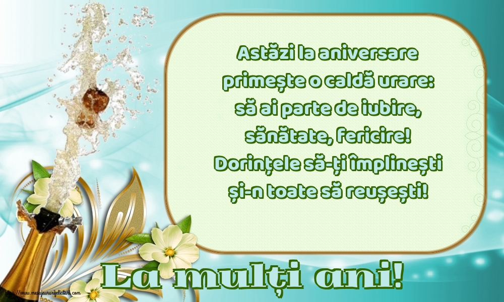 La mulți ani!
