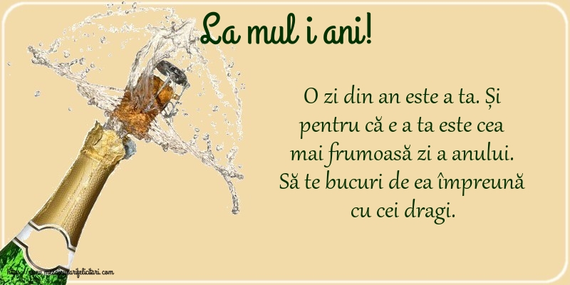 La mulți ani!