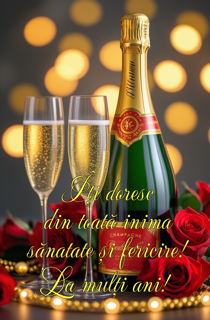 Îți doresc din toată inima sănatate și fericire! La mulți ani!