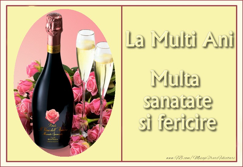 La multi ani! Multa sanatate si fericire!