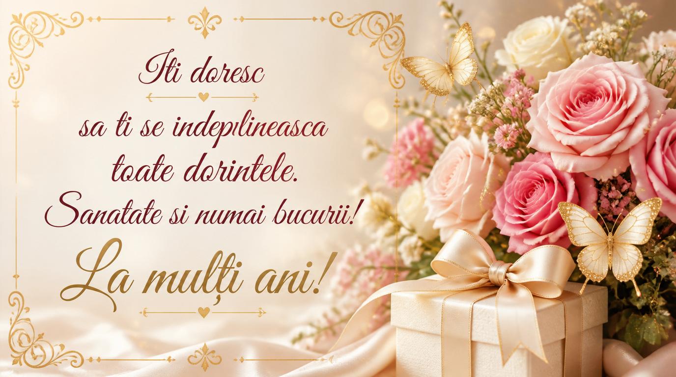 Iti doresc sa ti se indeplineasca toate dorintele. Sanatate si numai bucurii! 18-07-2026