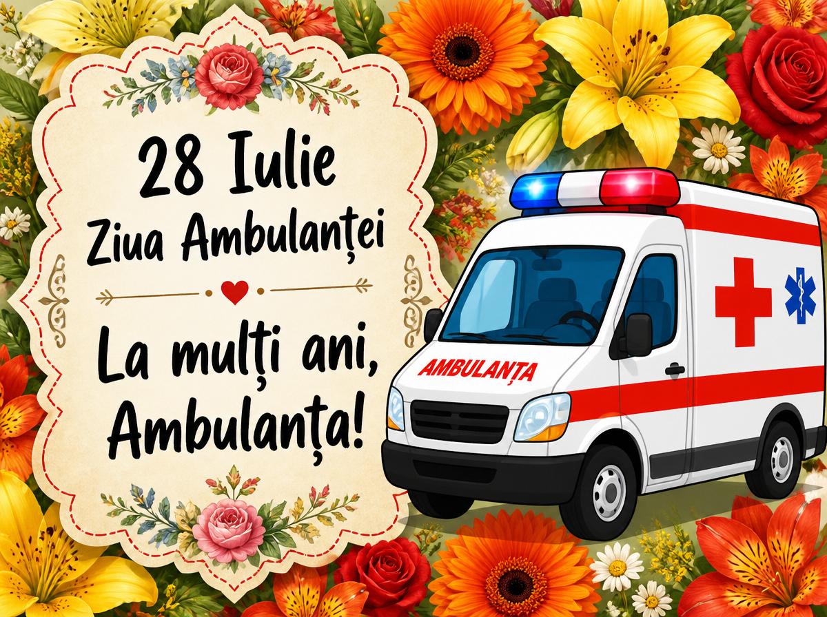 28 Iulie Ziua Ambulanţei La mulți ani, Ambulanţa!