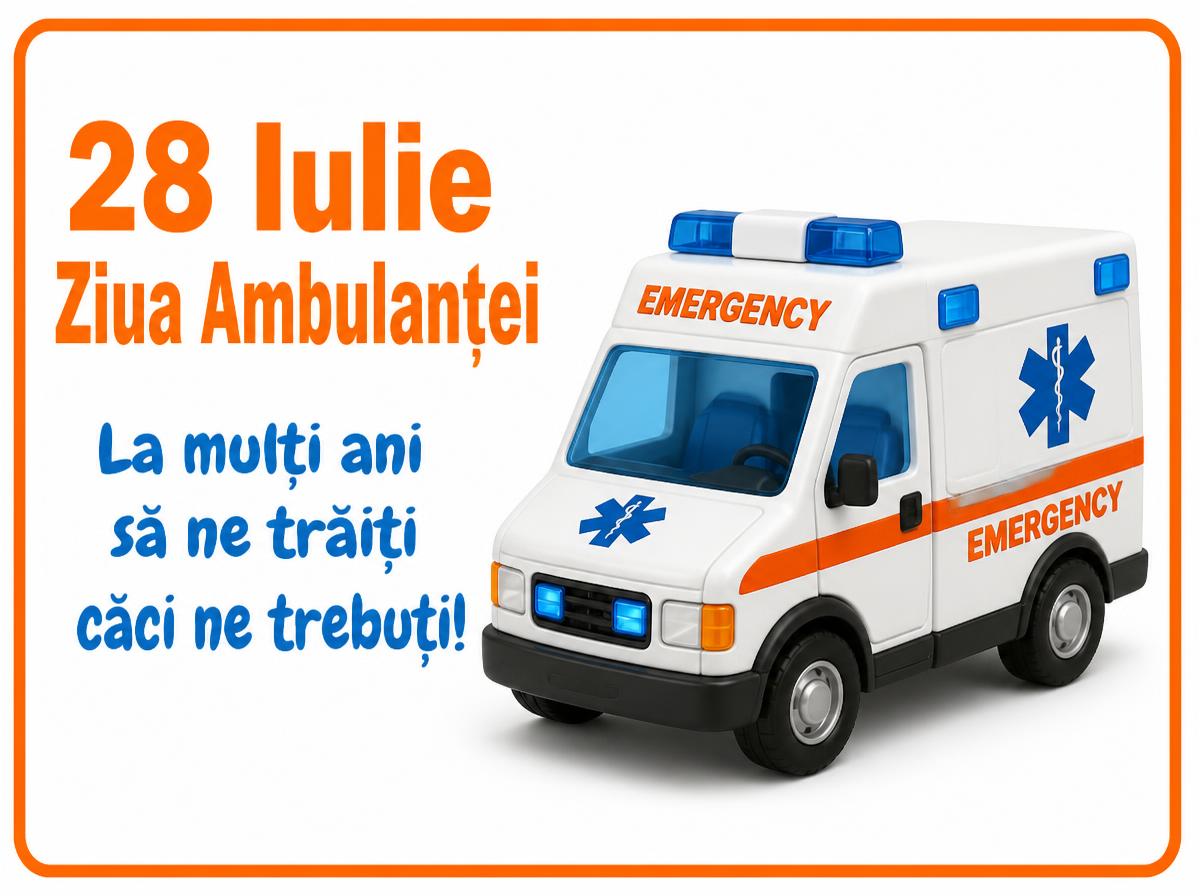 28 Iulie Ziua Ambulanţei La mulți ani să ne trăiți căci ne trebuiți!