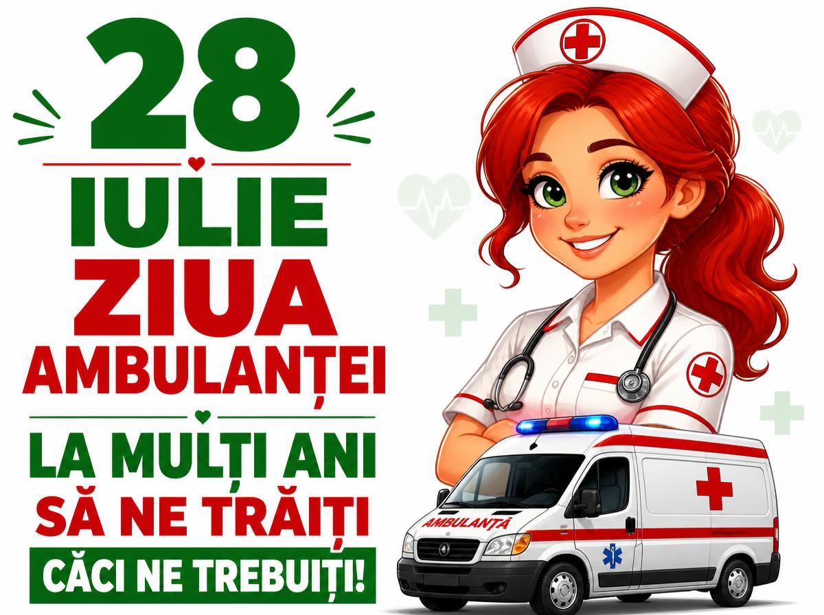 28 Iulie Ziua Ambulanţei La mulți ani să ne trăiți căci ne trebuiți!