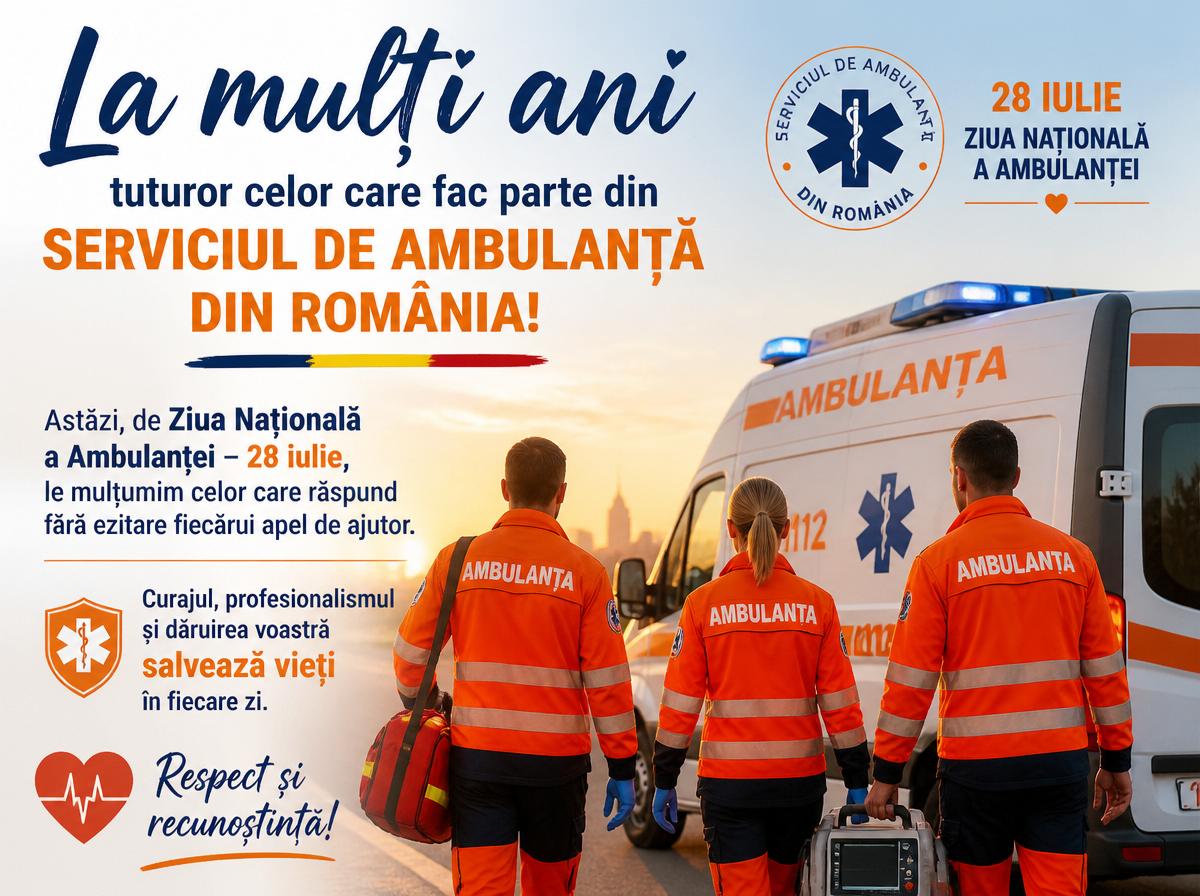 La mulți ani tuturor celor care fac parte din Serviciul de Ambulanță din România