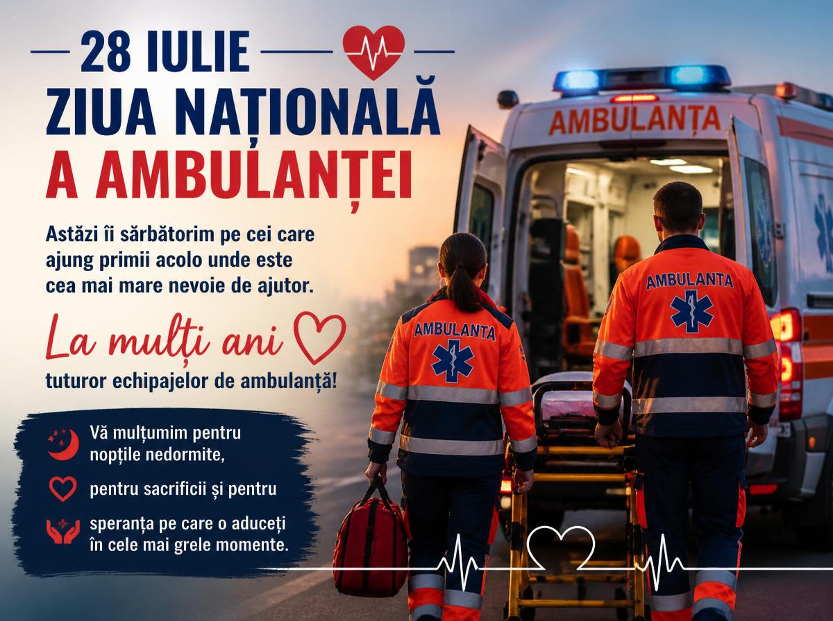 28 iulie – Ziua Națională a Ambulanței
