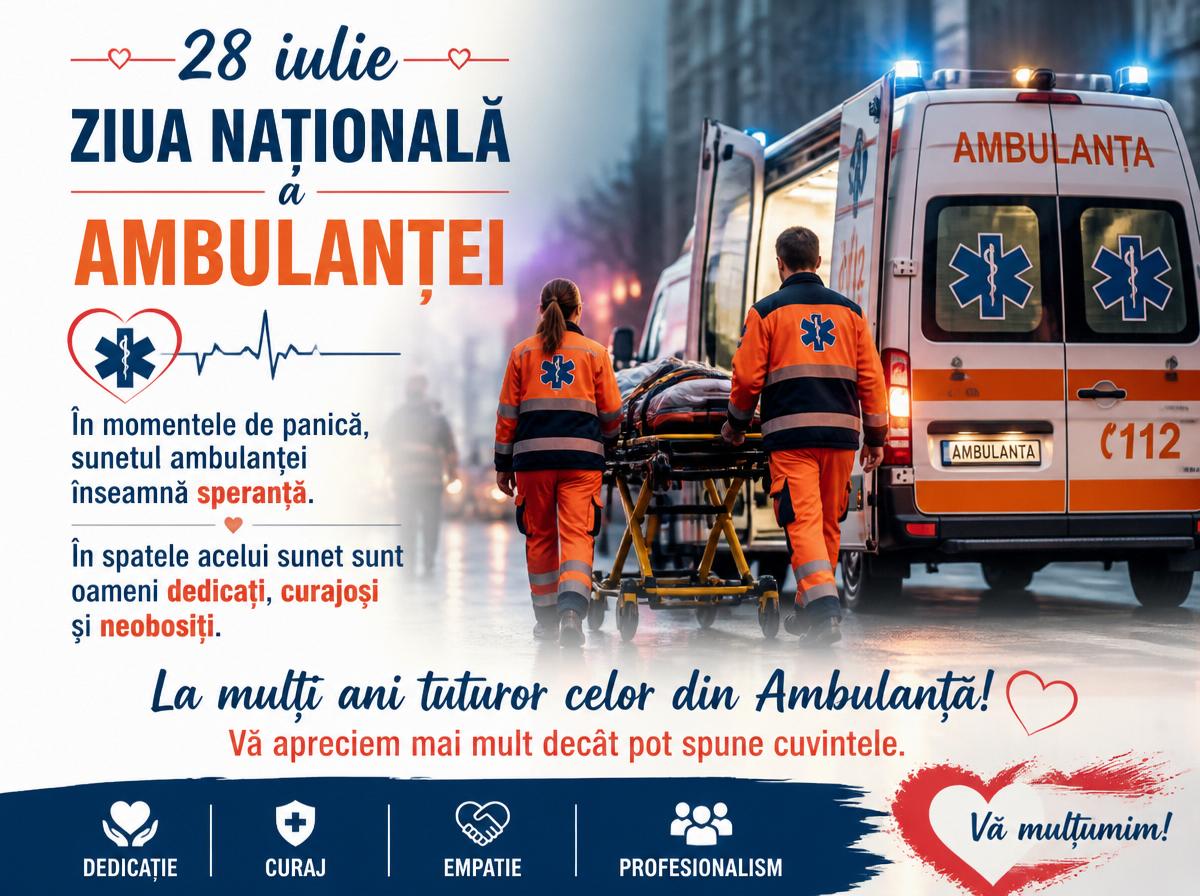 28 iulie – Ziua Națională a Ambulanței