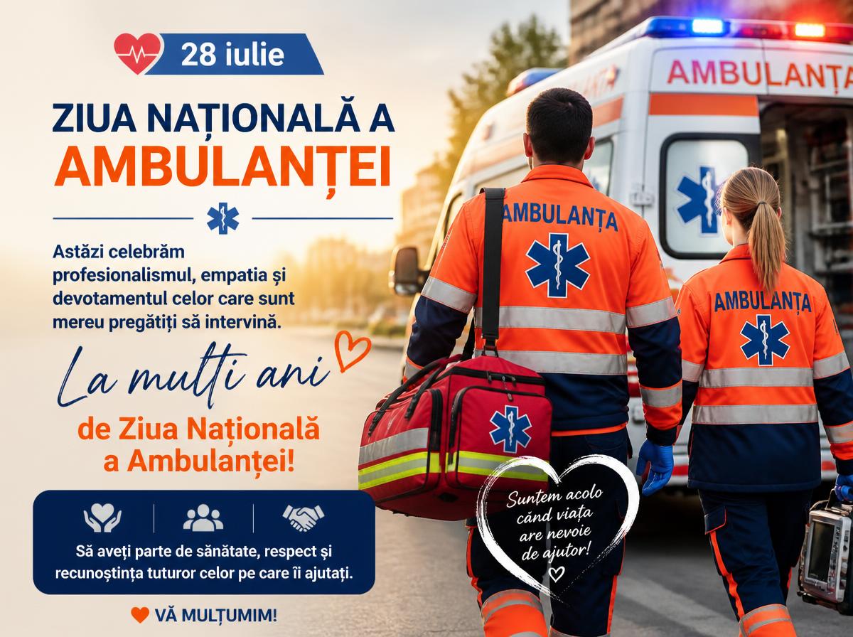 28 iulie – Ziua Națională a Ambulanței