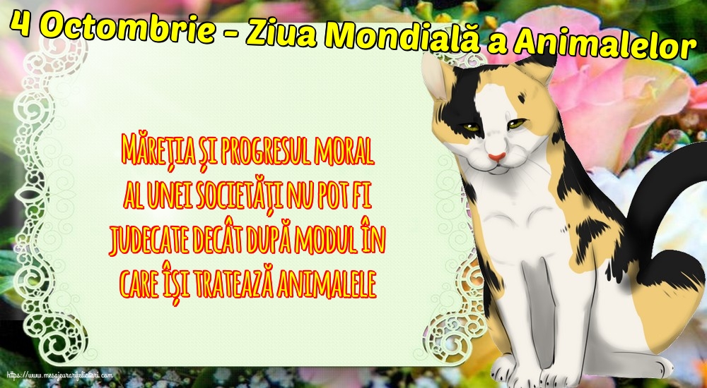 Ziua Animalelor 4 Octombrie - Ziua Mondială a Animalelor